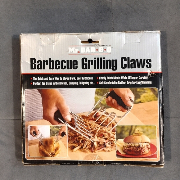 NEW MR. BAR-B-Q PREMIUM BARBECUE GRILLING CLAWS HOLD & SHRED PORK BEEF CHICKEN - Picture 3 of 5